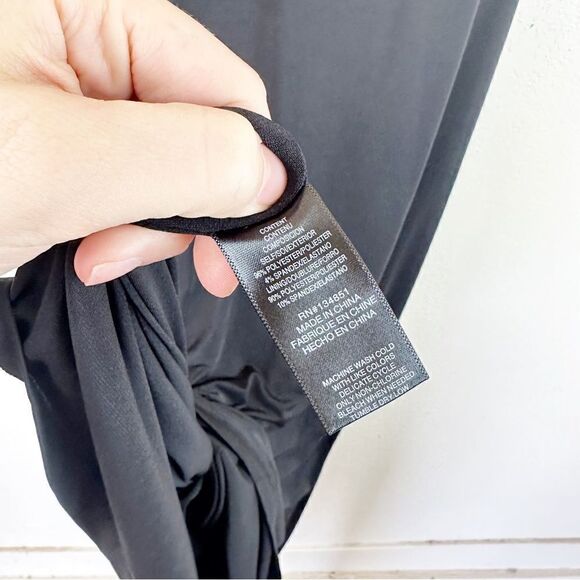 WAYF Black Slinky Bodycon Dress Midi Plus Size 2X - Picture 6 of 6